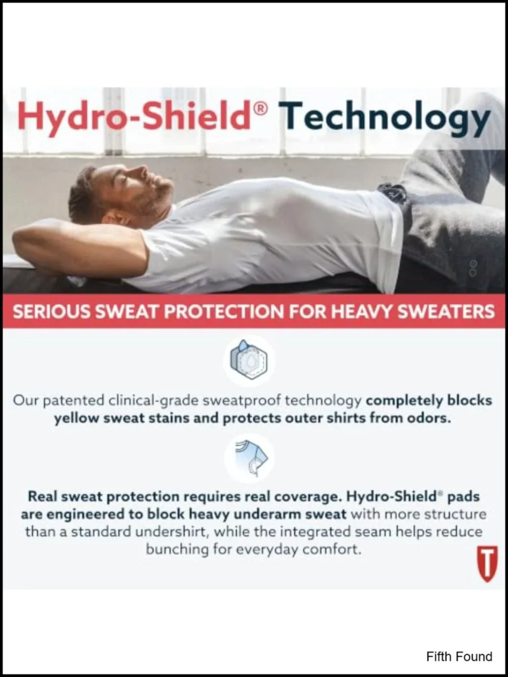 Slim Rayon Sweatproof Undershirt for Men